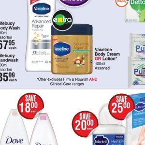 Body cream at Dis-Chem Pharmacies