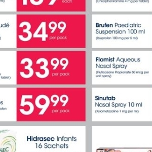 Nasal spray at Clicks