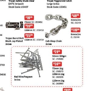 Chain at Africa Cash and Carry