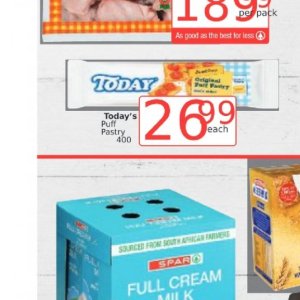 Puff pastry at Spar