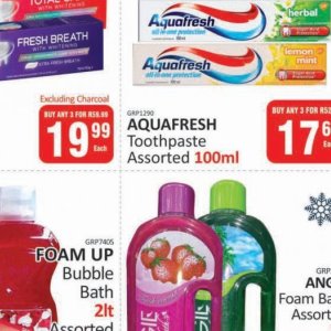 Toothpaste aquafresh  at Kit Kat Cash&Carry