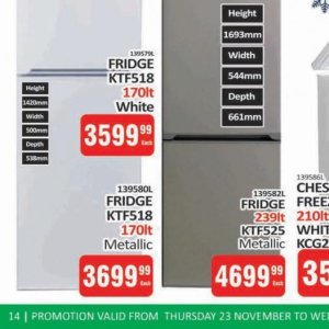 Fridge at Kit Kat Cash&Carry