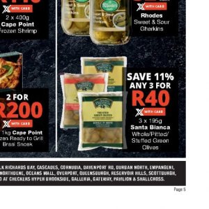 Olives at Checkers