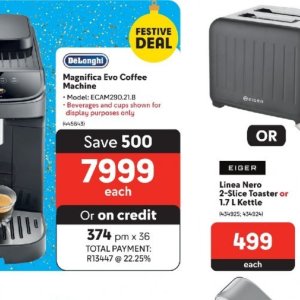 Coffee machine delonghi  at Makro