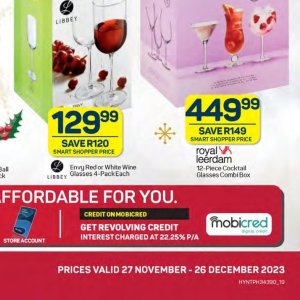 Glass at Pick n Pay Hyper