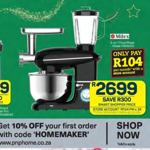 Mixer at Pick n Pay Hyper