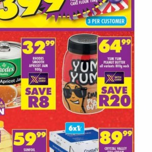 Peanut butter at Shoprite