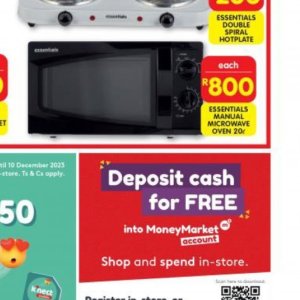 Microwave oven at Shoprite