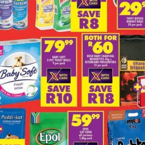 Toilet rolls at Shoprite