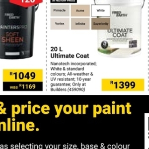 Paint at Builders Warehouse