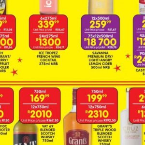 Wine at Shoprite