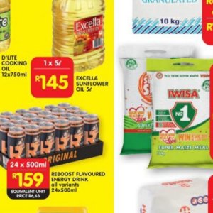 Sunflower oil at Shoprite