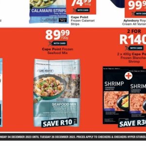 Seafood at Checkers