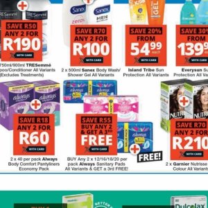 Shower gel nivea  at Checkers