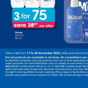 Roll-on at Clicks