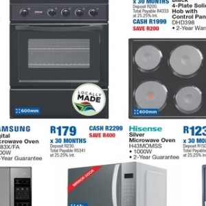 Microwave oven at OK Furniture