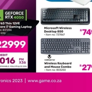 Keyboard at Game