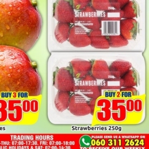 Strawberries at Three Star Cash and Carry