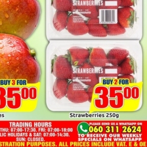 Strawberries at Three Star Cash and Carry