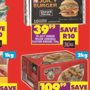 Burgers at Shoprite