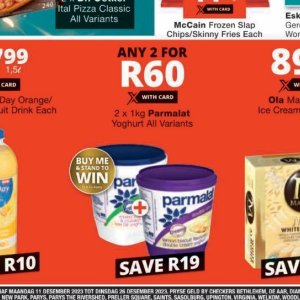 Yoghurt at Checkers
