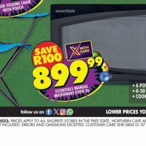 Microwave oven at Shoprite