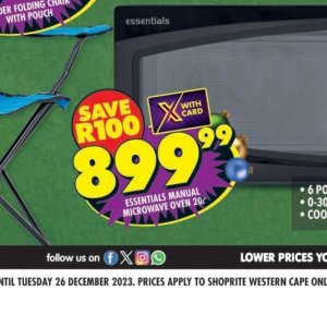 Microwave oven at Shoprite