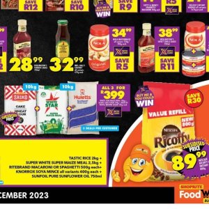 Sunflower oil at Shoprite