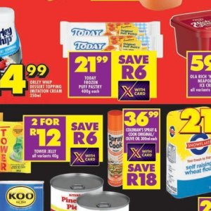Puff pastry at Shoprite