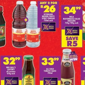 Vinegar at Shoprite
