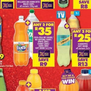Fizzy drink at Shoprite