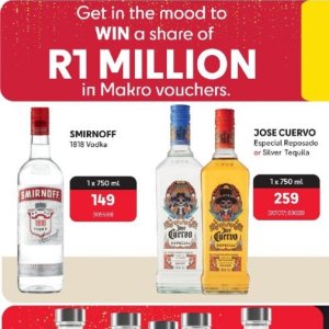 Vodka smirnoff  at Makro
